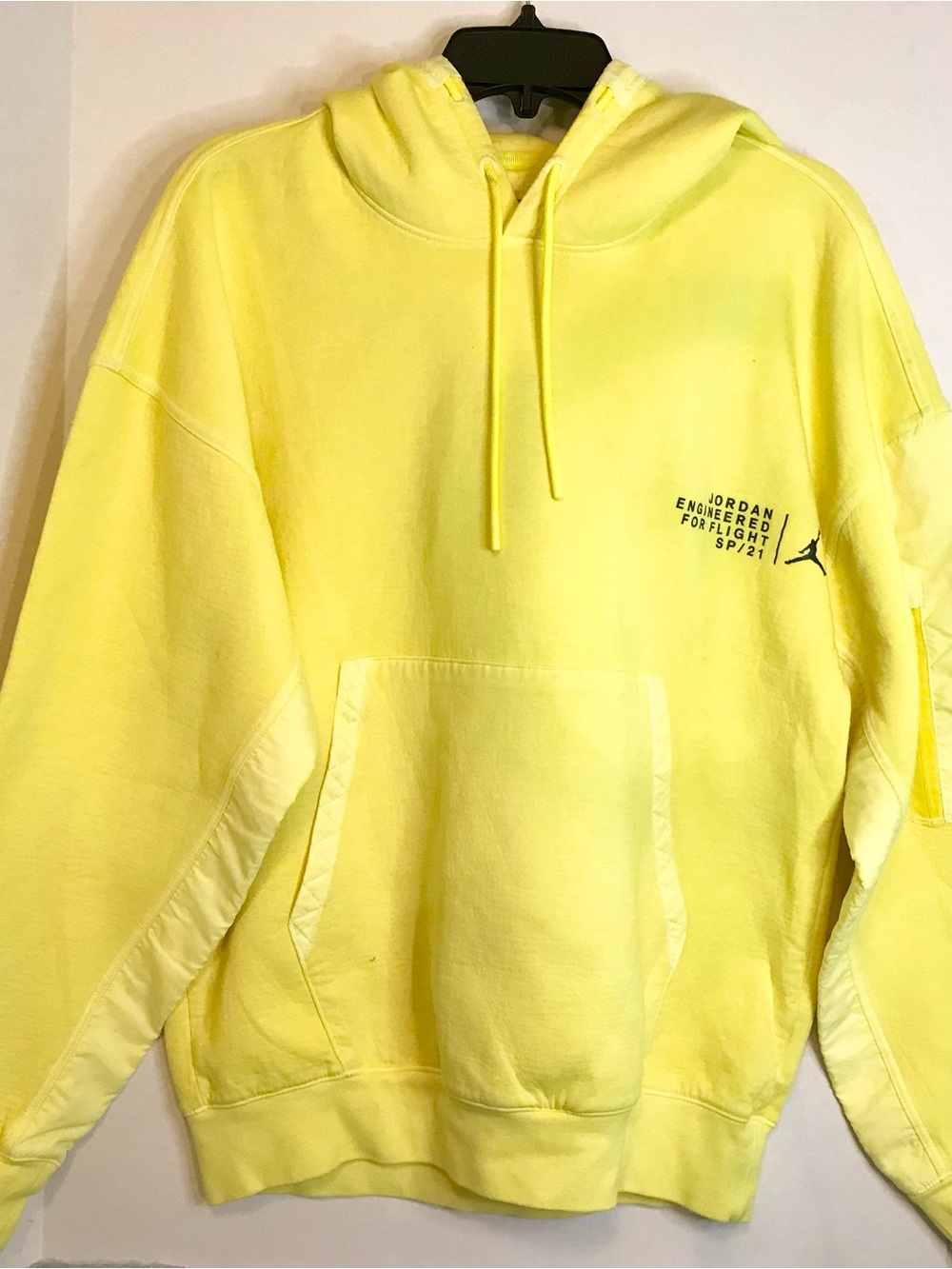 Men’s Sm Jordan 23 Engineered Washed Fleece Hoodie CV2766-731 Yellow Oversized